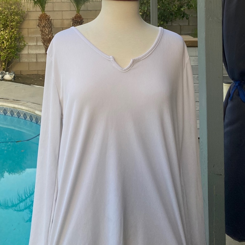 White ribbed long sleeve